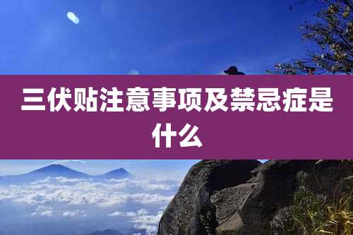 三伏贴注意事项及禁忌症是什么