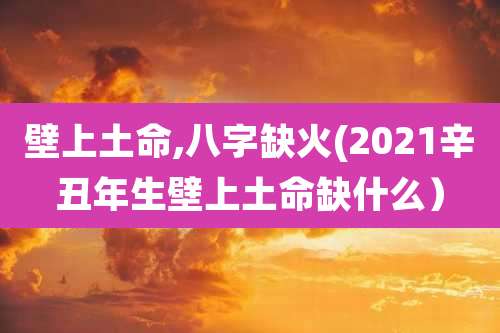壁上土命,八字缺火(2021辛丑年生壁上土命缺什么）
