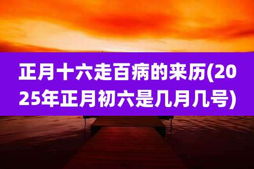 正月十六走百病的来历(2025年正月初六是几月几号)