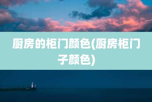 厨房的柜门颜色(厨房柜门子颜色)