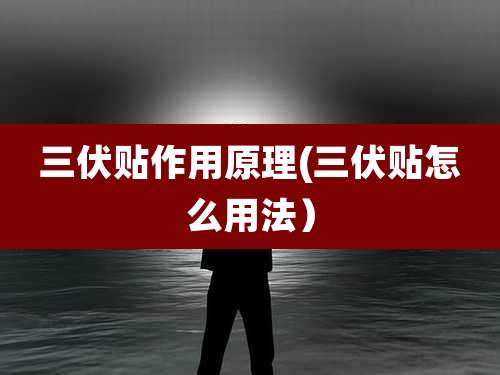 三伏贴作用原理(三伏贴怎么用法)