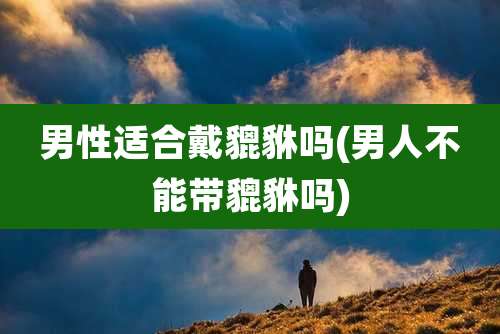 男性适合戴貔貅吗(男人不能带貔貅吗)