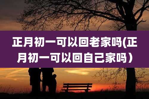 正月初一可以回老家吗(正月初一可以回自己家吗)