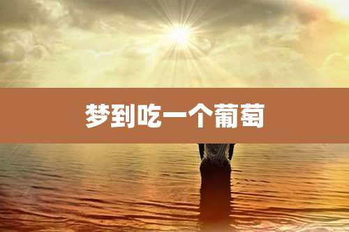梦到吃一个葡萄