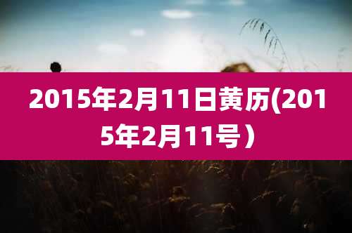 2015年2月11日黄历(2015年2月11号）