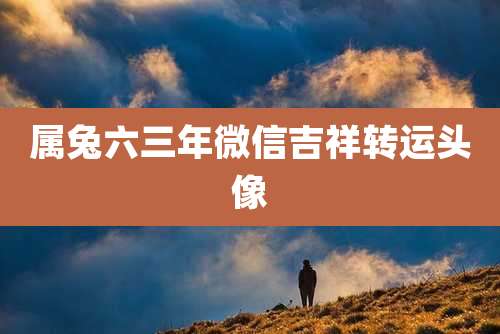 属兔六三年微信吉祥转运头像