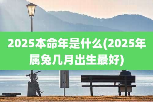 2025本命年是什么(2025年属兔几月出生最好)