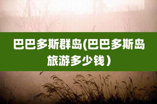 巴巴多斯群岛(巴巴多斯岛旅游多少钱)