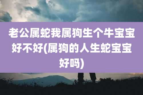 老公属蛇我属狗生个牛宝宝好不好(属狗的人生蛇宝宝好吗)