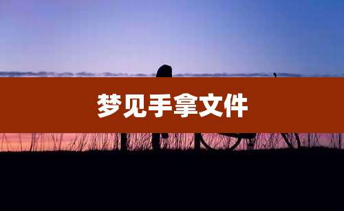 梦见手拿文件
