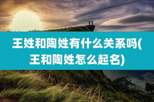 王姓和陶姓有什么关系吗(王和陶姓怎么起名)