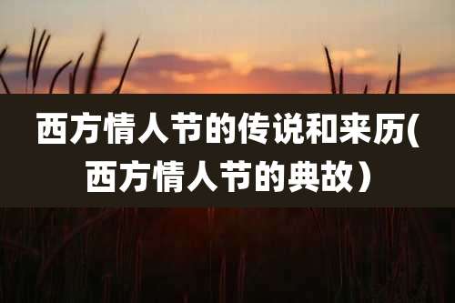 西方情人节的传说和来历(西方情人节的典故)