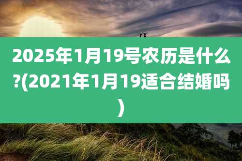 2025年1月19号农历是什么?(2021年1月19适合结婚吗)