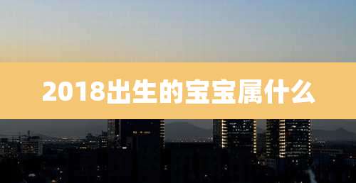 2018出生的宝宝属什么