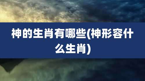 神的生肖有哪些(神形容什么生肖)