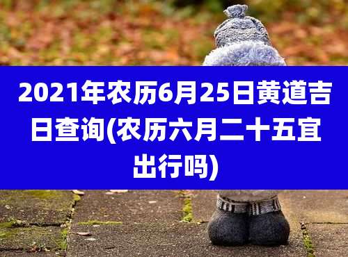 2021年农历6月25日黄道吉日查询(农历六月二十五宜出行吗)