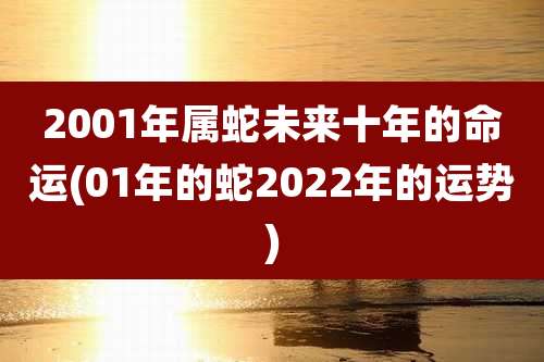 2001年属蛇未来十年的命运(01年的蛇2022年的运势)