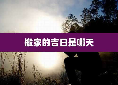 搬家的吉日是哪天