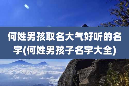 何姓男孩取名大气好听的名字(何姓男孩子名字大全)
