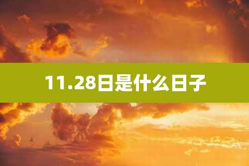 11.28日是什么日子