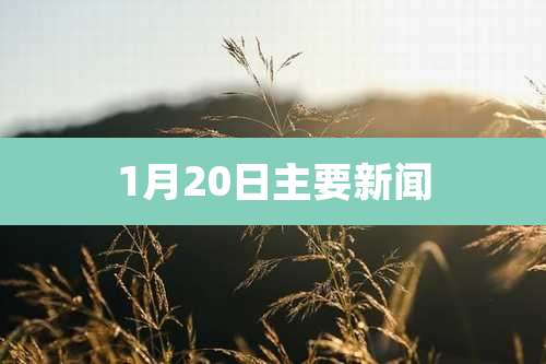 1月20日主要新闻