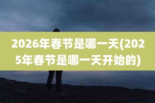 2026年春节是哪一天(2025年春节是哪一天开始的)