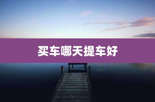 买车哪天提车好