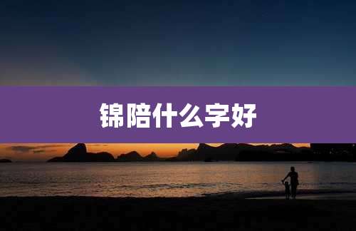 锦陪什么字好