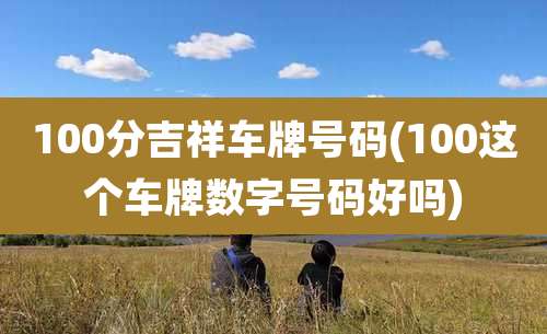 100分吉祥车牌号码(100这个车牌数字号码好吗)