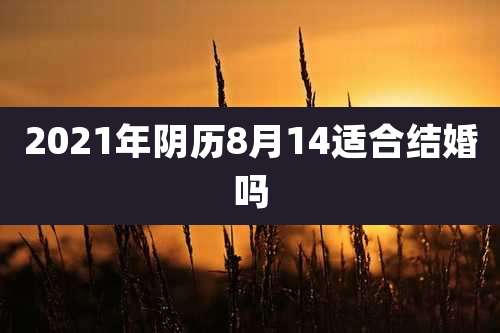 2021年阴历8月14适合结婚吗