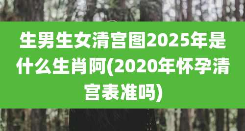 生男生女清宫图2025年是什么生肖阿(2020年怀孕清宫表准吗)