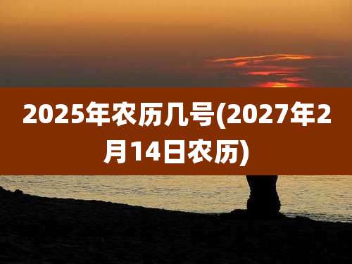 2025年农历几号(2027年2月14日农历)