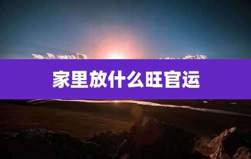 家里放什么旺官运
