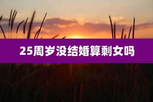 25周岁没结婚算剩女吗