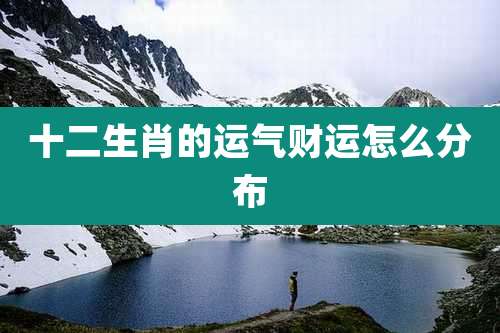 十二生肖的运气财运怎么分布