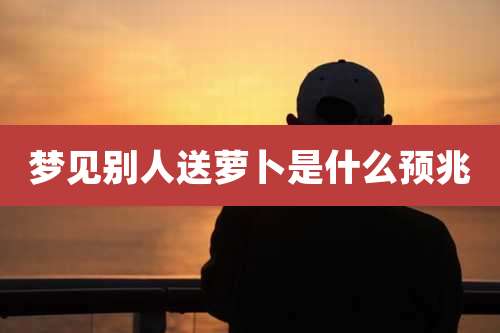 梦见别人送萝卜是什么预兆