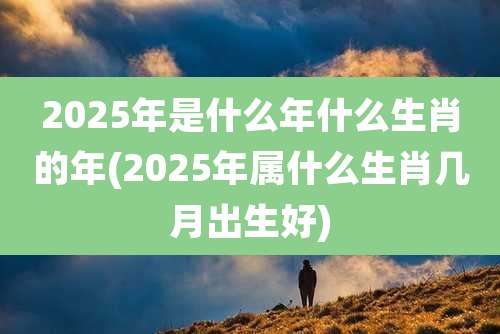 2025年是什么年什么生肖的年(2025年属什么生肖几月出生好)