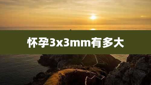 怀孕3x3mm有多大