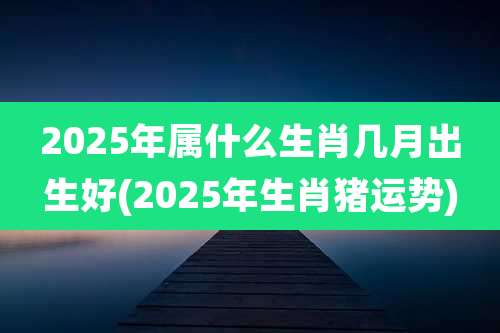 2025年属什么生肖几月出生好(2025年生肖猪运势)