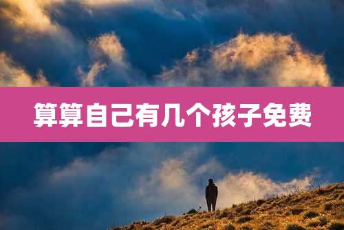 算算自己有几个孩子免费