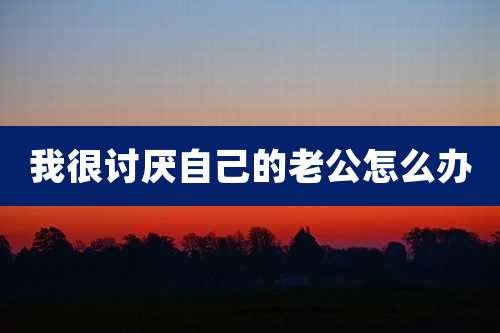 我很讨厌自己的老公怎么办