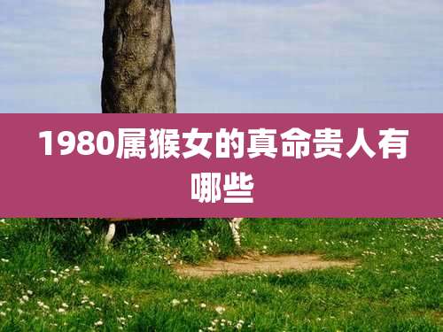 1980属猴女的真命贵人有哪些