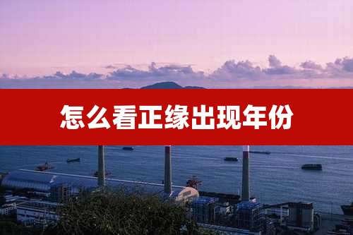 怎么看正缘出现年份