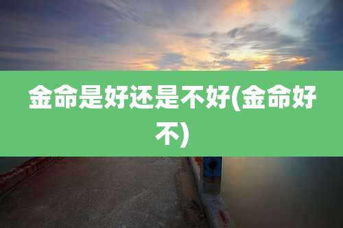 金命是好还是不好(金命好不)