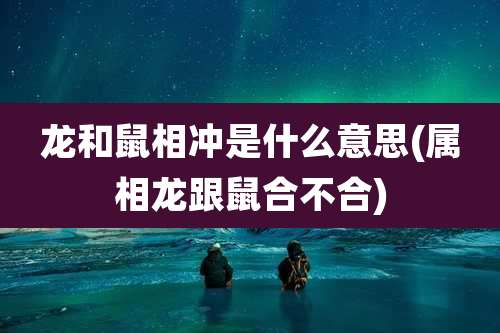 龙和鼠相冲是什么意思(属相龙跟鼠合不合)