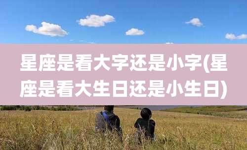 星座是看大字还是小字(星座是看大生日还是小生日)