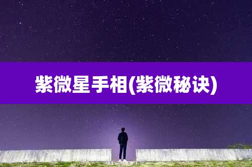 紫微星手相(紫微秘诀)