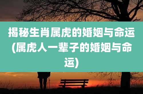 揭秘生肖属虎的婚姻与命运(属虎人一辈子的婚姻与命运)