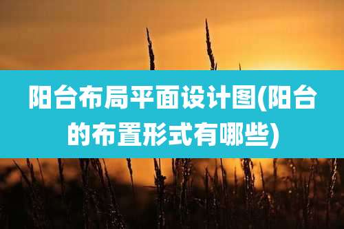 阳台布局平面设计图(阳台的布置形式有哪些)