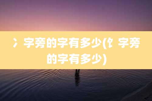 冫字旁的字有多少(饣字旁的字有多少)